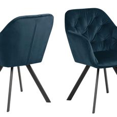Actona Čalúnená jedálenská stolička Lola navy blue