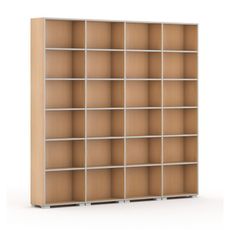 Knižnica SILVER LINE, 4 stĺpce, 2230 x 2400 x 400 mm, buk