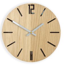 ModernClock Nástenné hodiny Carlo Wood hnedé