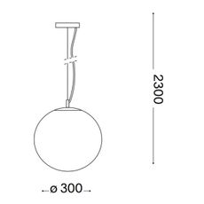 Ideal Lux - Luster na lanku MAPA 1xE27/42W/230V pr. 30 cm číra