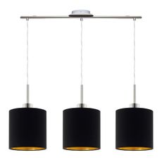 Eglo - LED  Luster na lanku TUNJA 3xE27/60W/230V čierna