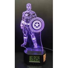 3Dmix 3DL-DRGB034 – 3D LED nočná lampa - Kapitán Amerika (Captain America) (Dual RGB)