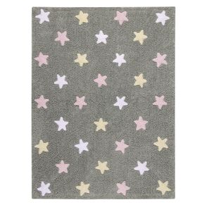 Lorena Canals koberce Ručne tkaný kusový koberec Tricolor Stars Grey-Pink - 120x160 cm