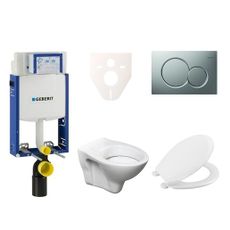 Cenovo zvýhodnený závesný WC set Geberit na zamurovanie + WC S-Line S-line Pro 110.302.00.5NR3