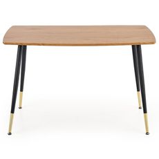 Stôl Tripolis 120x70 Mdf/Oceľ – Dub Zlatá/Čierna/Zlatá