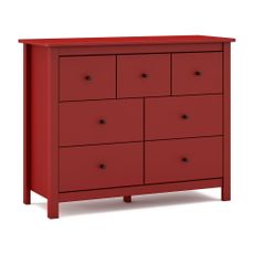 Červená nízka komoda z borovicového dreva 110x80 cm Misti – Marckeric
