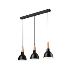 Luster na lanku FRANCESCA 3xE27/60W/230V čierna