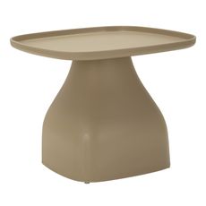 Estila Moderný oblý štvorcový kaki zelený príručný stolík Avanguardio s keramickým vzhľadom 48 cm
