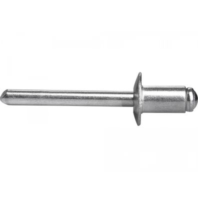 Sada hliníkových nitov 250ks, O 6,4x9,6mm s plochou hlavou