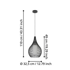 Eglo 900829 - Luster na lanku RAZONI 1xE27/40W/230V biela