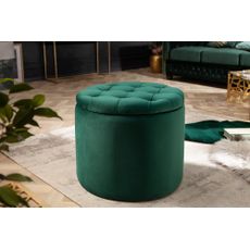 Estila Zámocká dizajnová smaragdová taburetka Modern Barock s úložným priestorom 50cm