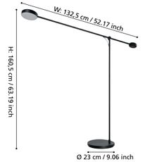 Eglo 900354 - LED Stmievateľná stojacia lampa CLAVELLINA LED/24W/230V