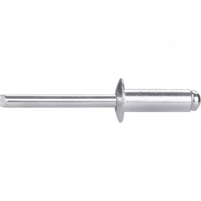 Sada hliníkových nitov 250ks, O 6,4x19mm s plochou hlavou