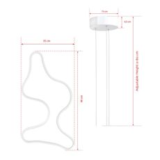 LED luster na lanku ARTISAN LED/36W/230V 4000K biely