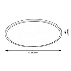 Rabalux 71155 - LED Stmievateľné stropné svietidlo EZIO LED/15W/230V 3000K 24 cm