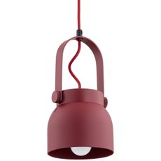Argon 8292 - Luster na lanku LOGAN 1xE27/15W/230V pr. 14 cm červená