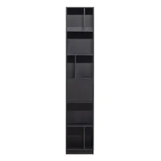 Čierna modulárna knižnica z borovicového dreva 40x210 cm Finca – WOOOD