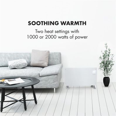 Klarstein Bornholm Curved Ambient, konvektor, 1000/2000 W, biely