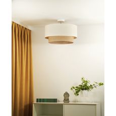Duolla - Prisadený luster BOHO 1xE27/15W/230V pr. 45 cm krémová/hnedá