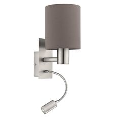 Eglo 96481 - LED Flexibilné svietidlo PASTERI 1xE27/40W+LED/3,8W šedá