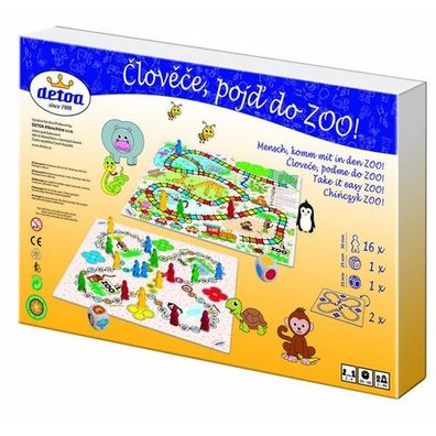 Detoa Spoločenská hra Človeče, poď do ZOO!, 33,5 x 23 x 3,5 cm