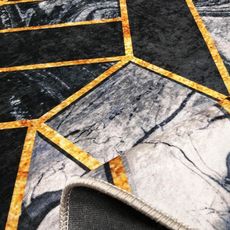 Čierny vzorovaný koberec Pons Rozmer: 160x220 cm