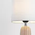 LED dreveno-biela stolná lampa Oby