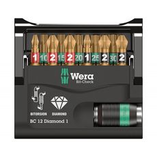 Wera 057421 Bit-Check 12 Diamond 1 s držiakom 889/4/1 K (sada 12 kusov)