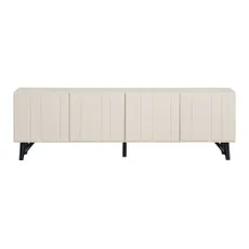 Krémový TV stolík z borovicového dreva 181x56 cm Miller - WOOOD