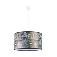 Duolla - Detský luster na lanku PRINT M 1xE27/40W/230V pr. 35 cm plagáty