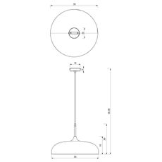 Brilagi - Luster na lanku ABRAHAM 1xE27/60W/230V pr. 35 cm biela