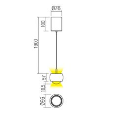 Redo 01-3547 - LED Luster na lanku AVES LED/12W/230V pr. 9,6 cm CRI 90 zlatá