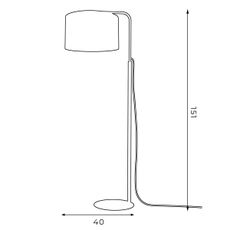 Stojacia lampa ARDEN 1xE27/60W/230V fialová/zlatá