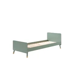 Olivovozelená detská posteľ z borovicového dreva Vipack Billy, 90 x 200 cm