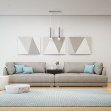 Luster na lanku TUBA 2xE27/15W/230V šedá