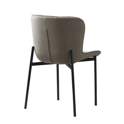 KONDELA Adena jedálenská stolička sivohnedá Taupe (Velvet)/ čierna