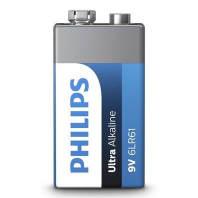Philips 6LR61E1B/10 - Alkalická batéria 6LR61 ULTRA ALKALINE 9V 600mAh