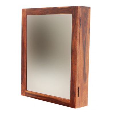 indickynabytok.sk - Skrinka so zrkadlom do kúpeľne Jali 50x60x15 indický masív palisander