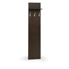 Vešiaková stena PRIMO WOOD, 3 háčiky, polica, wenge