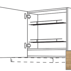 Kuchynská skrinka horní Naturel Sente24 pre digestor 60x57,6x35 cm dub sierra 405.WDAF657LN