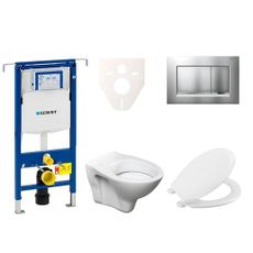 Cenovo zvýhodnený závesný WC set Geberit do ľahkých stien / predstenová montáž + WC S-Line S-line Pro 111.355.00.5NR7