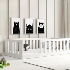 Detská posteľ BELLA SIMA 160x80 Montessori z masívu – biela