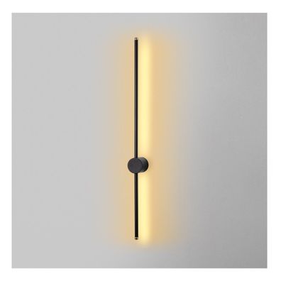 Čierne LED nástenné svietidlo ø 7 cm Sword – Opviq lights
