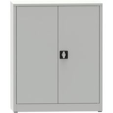 Dielenská policová skriňa na náradie KOVONA JUMBO, 2 police, zváraná, 1150 x 950 x 500 mm, sivá / modrá