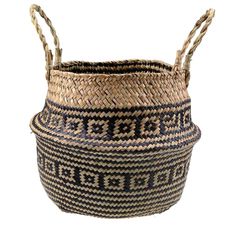 Tutumi Prírodný košík BOHO I hnedo - čierny