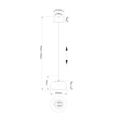 Globo 15744H - LED Luster na lanku QUINTARA LED/6W/230V čierna