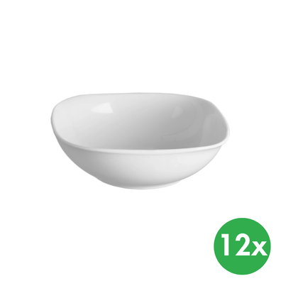 Miska hranatá MONA, 14 x 14 cm, porcelán, 12 ks