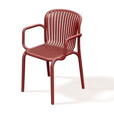 Prosperplast Zahradní židle s područkami BRENES 57,5x53x82,5 cm retro červená