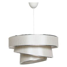 Závesné svietidlo v krémovo-striebornej farbe s textilným tienidlom ø 40 cm Couper – Opviq lights