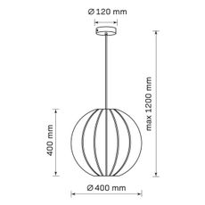 Luster na lanku SENSAI 1xE27/20W/230V pr. 40 cm biela